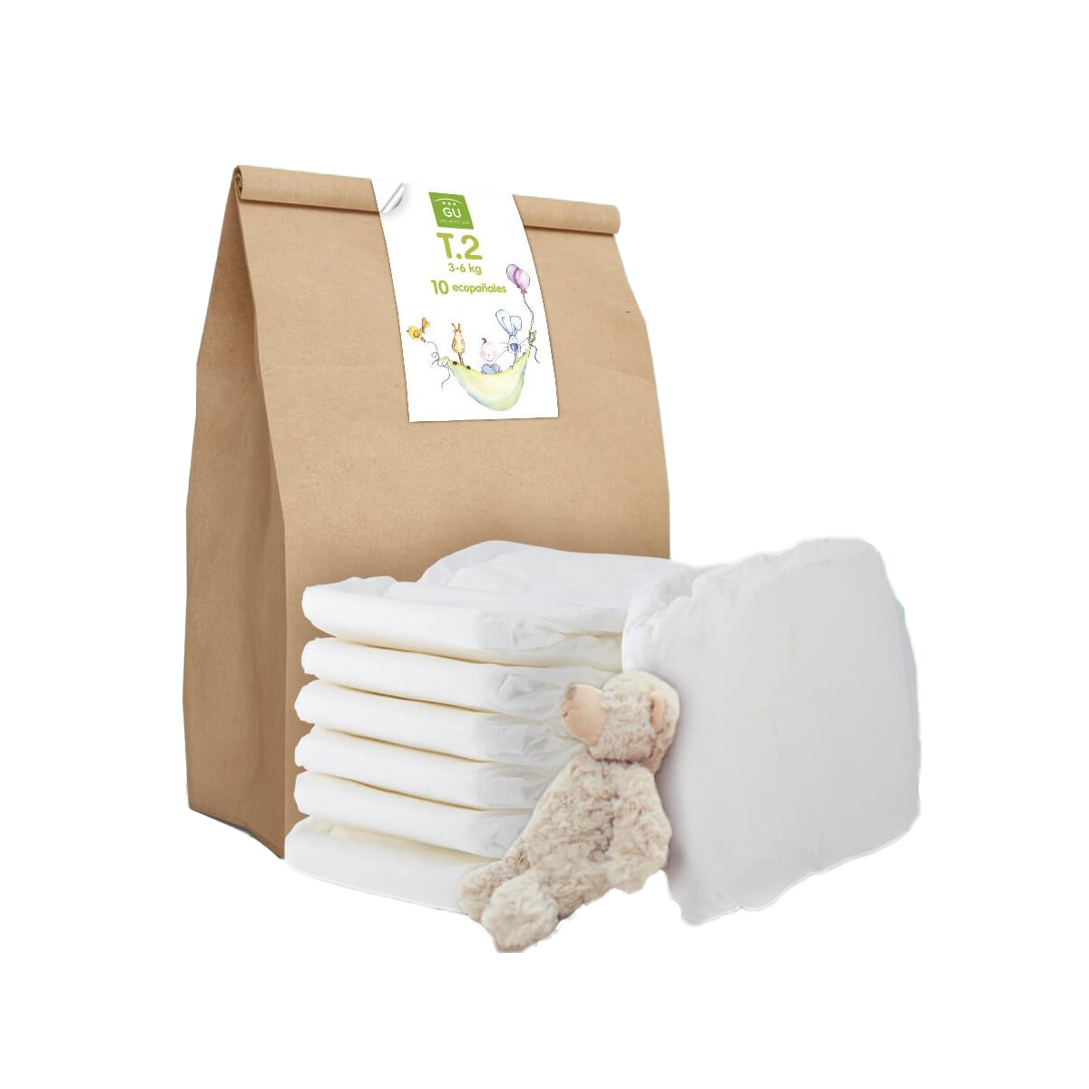 GU Eco Diapers. Tested as non-irritating. S2/10u.